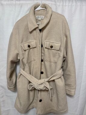 Ava & Viv Cream Trucker Jacket